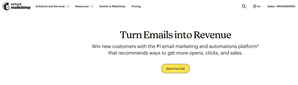 Sendgrid Alternative: Mailchimp